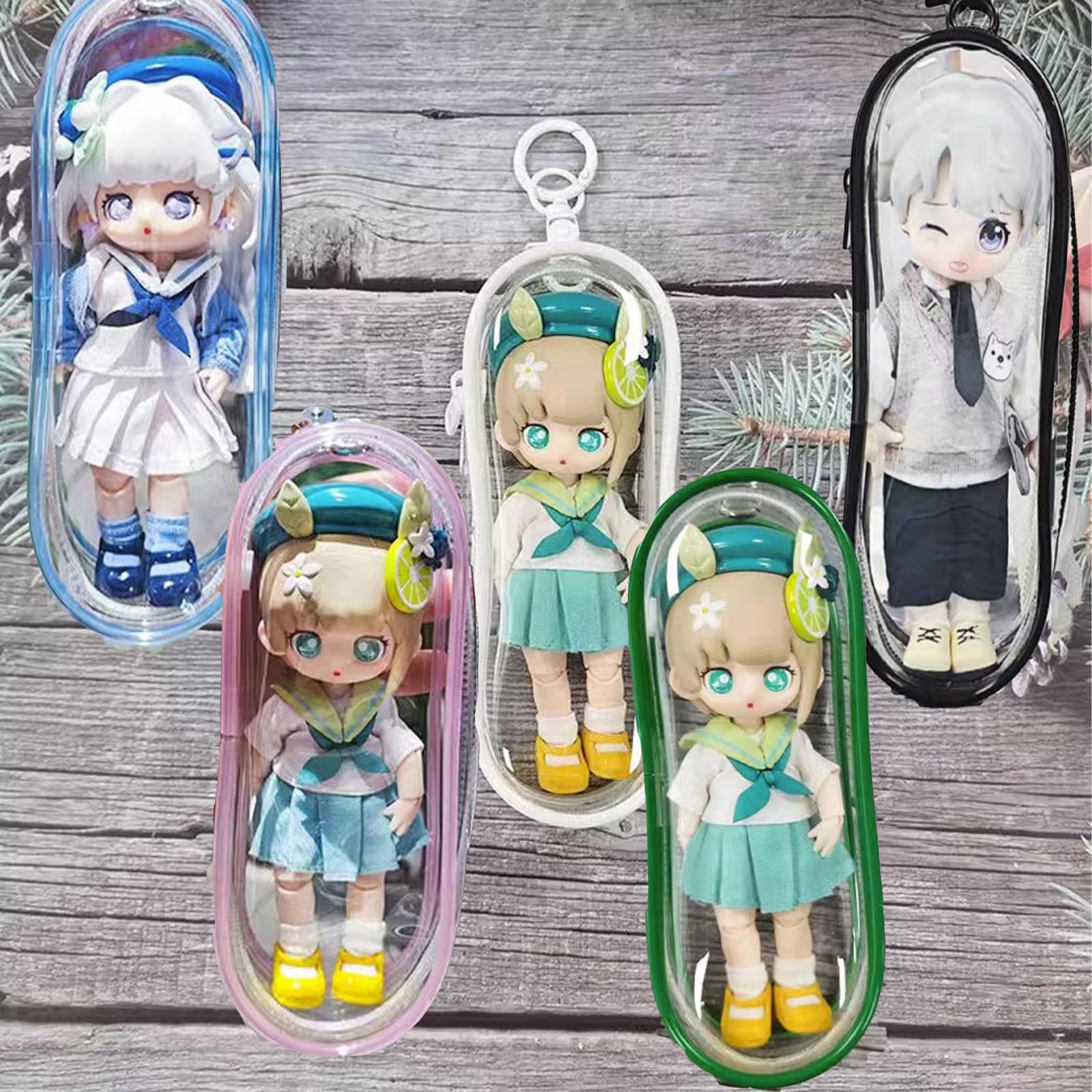 Amazon.co.jp: GNATAPIAY クリア 1/12 Bjd 人形収納バッグ キー